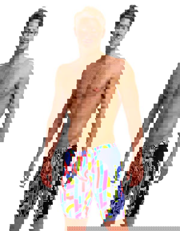 Funky Trunks Fault Lines Swim Training Jammer - Blue/Multi