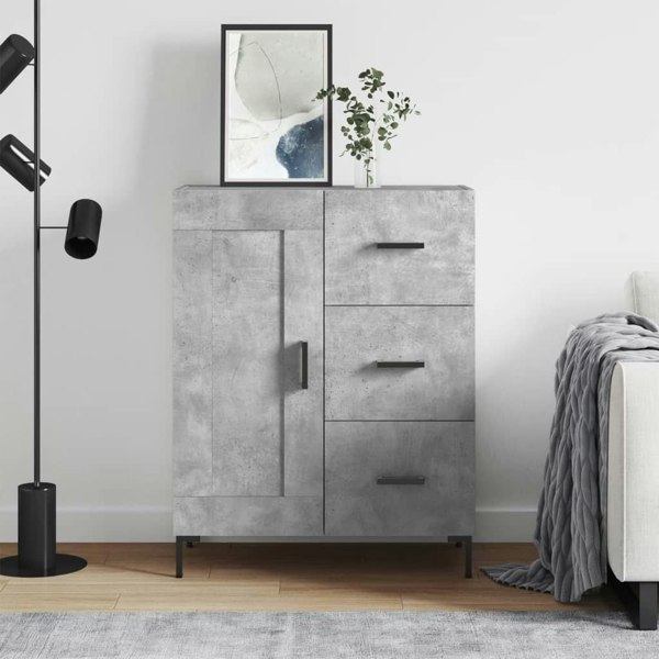 Berkfield Sideboard Concrete Grey 69.5x34x90 cm Engineered Wood
