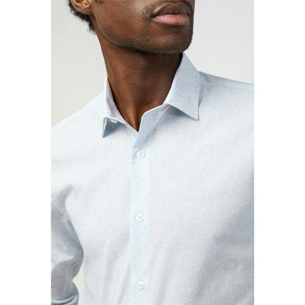 Limehaus Slim Fit Leaf Print Shirt