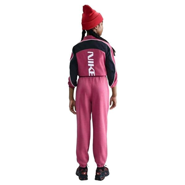 Nike Girls Cotton Blend Jogging Bottoms - Beet - 