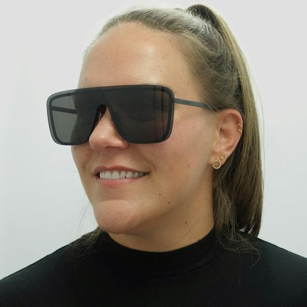 Saint Laurent Sunglasses SL364 MASK 002 Black Dark Grey