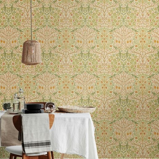 Hoopla Walls Blackthorn Damask - Fresh Meadow 10m Wallpaper