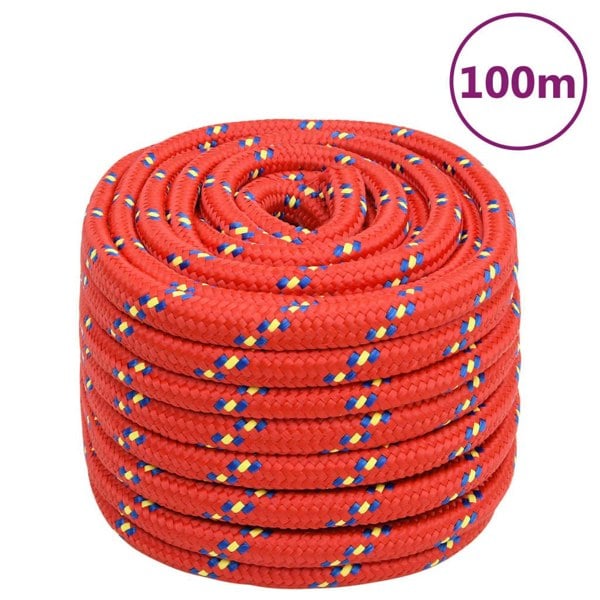 Berkfield Boat Rope Red 20 mm 100 m Polypropylene