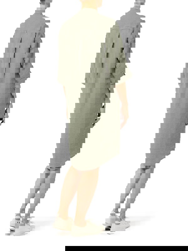 PennyPlain Notch Neck Dress - Sage