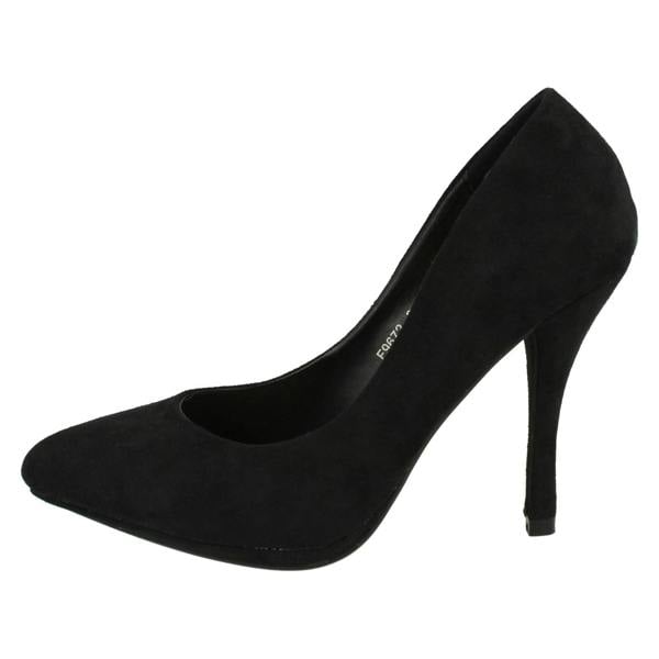 Spot On Ladies Spot On High Heel Pointed Toe Court Shoe