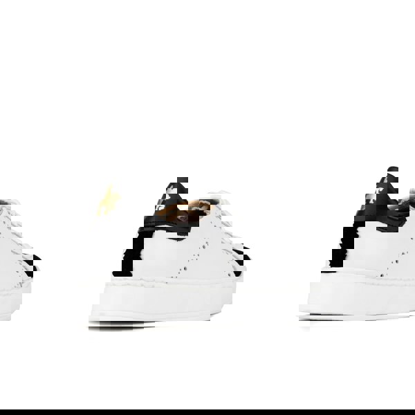 Embassy London Serena - Black & White - Women’s Leather Trainer with Brogue Details