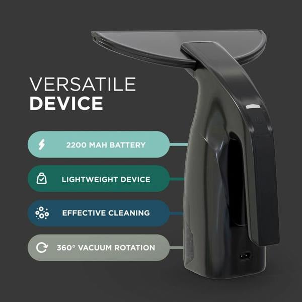 DMD Collective Window Vacuum - Cordless, Rechargeable, Includes Spray Kit