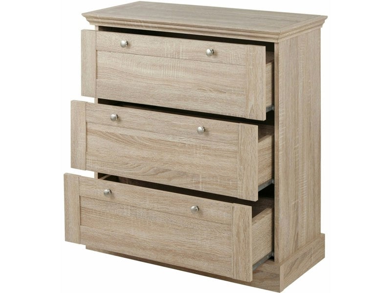 Dorel Home Binz Chest with 3 drawers in Oak 3D