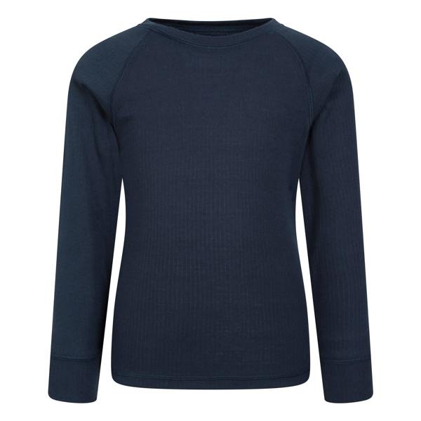Mountain Warehouse Childrens/Kids Talus Round Neck Base Layer Top - Navy - 