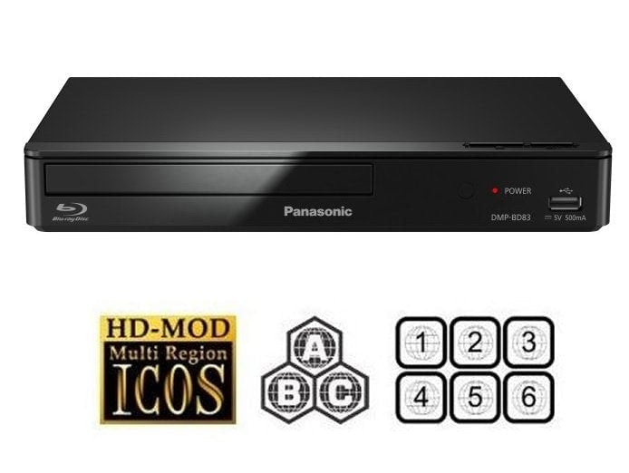 Panasonic DMP-BD84 Blu Ray Player MultiRegion DVD Playback - Free Gift RRP £5!