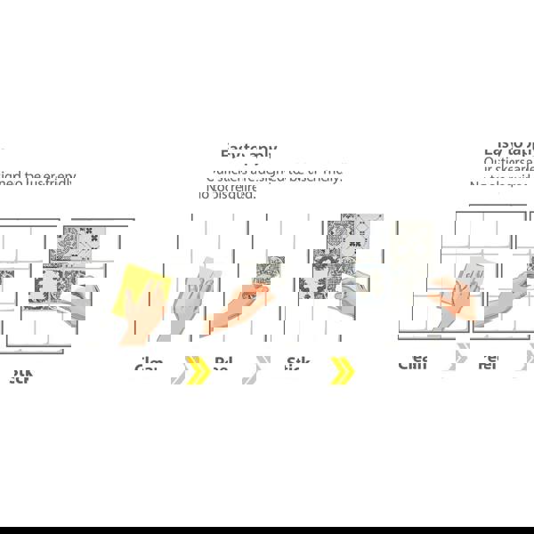 WT1586 - Vintage Blue Wall Tile Sticker Set - 15 x 15 cm (6 x 6 in) - 24 pcs