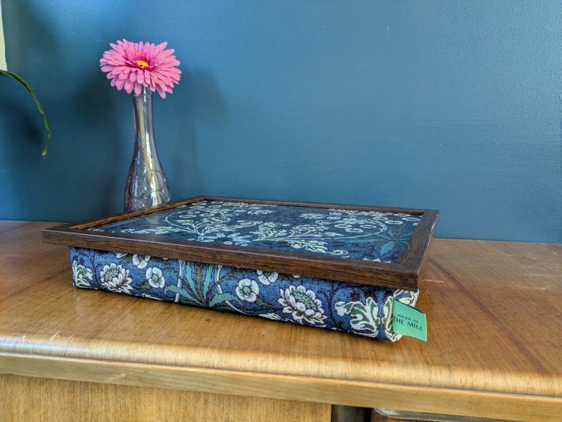 Made in the Mill Luxury William Morris Hyacinth Lap Tray With Bean Bag