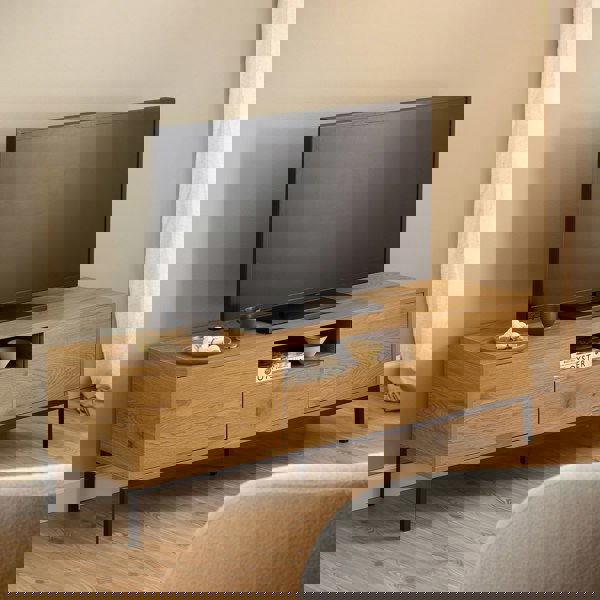 Furniture To Go Seaford Tv Unit 2 Doors 1 Drawer in Matt Wild Oak