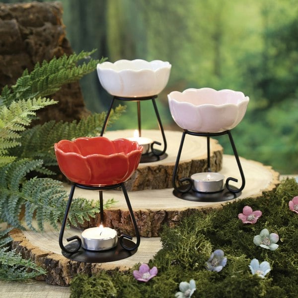 Fosse Living Flower Ceramic Wax Melter 11cm