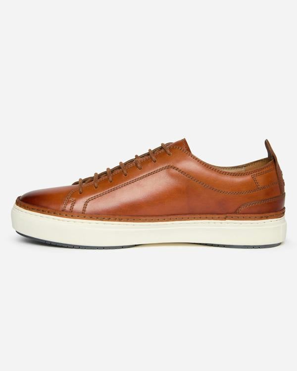 Oliver Sweeney Lopes Mens Leather Cupsole Trainers - Tan