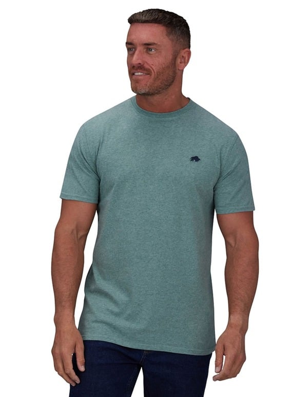 Raging Bull Mens Classic Organic T-Shirt - Green Marl