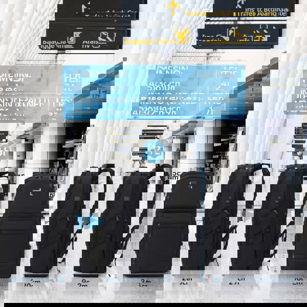 Cabin Pro 'Stride' 45x36x20cm easyJet Underseat Cabin Bag Backpack TSA Approved Lock