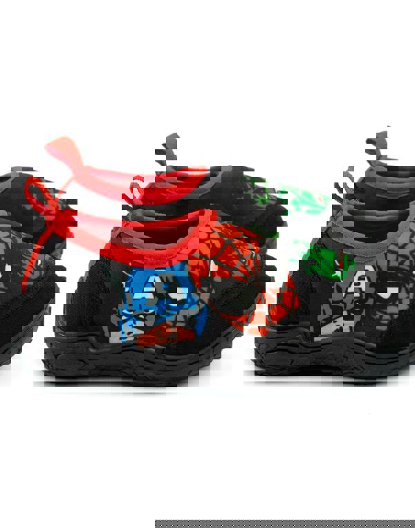 Disney Boys Black Marvel Heros Aqua Shoes