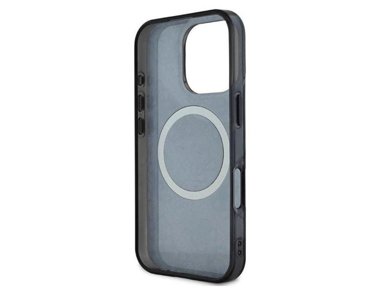 Guess IML Peony On 4G Background Case with MagSafe for iPhone 16 Pro 6.3" Black - GUHMP16LH4PYEEK