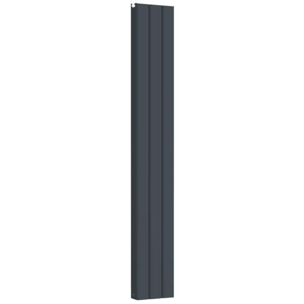 305mm-x-1800mm-Double-Aluminium-Panel-Radiator-in-Anthracite-Grey--Model-Mira--Wall-mounted