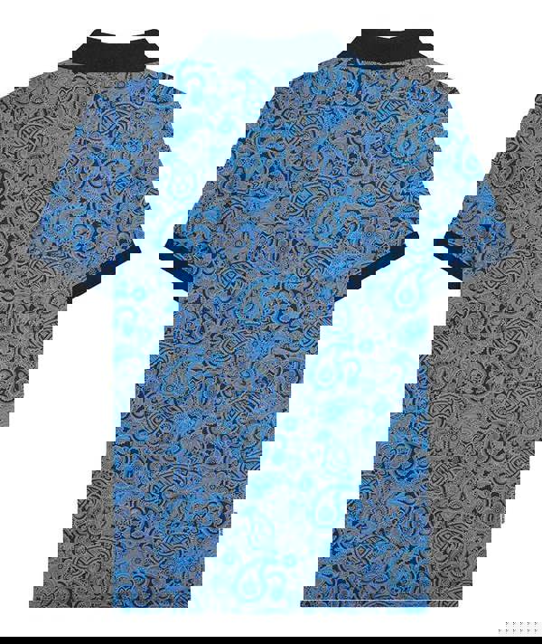 Lambretta Mens Classic Paisley Print Mod Retro Ska Casual Polo