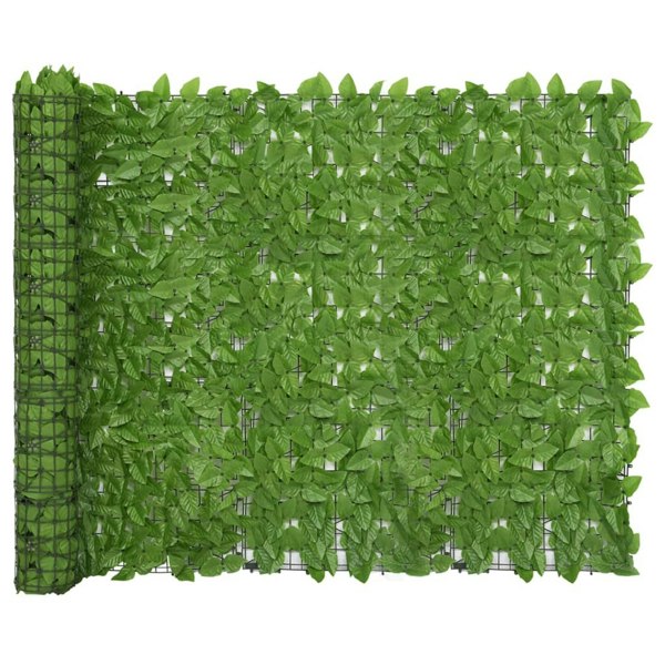 Berkfield Balcony Screen with Green Leaves 300x150 cm
