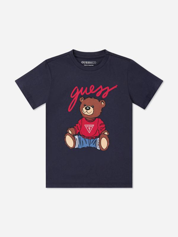 Guess Kids Teddy Bear T-Shirt in Navy