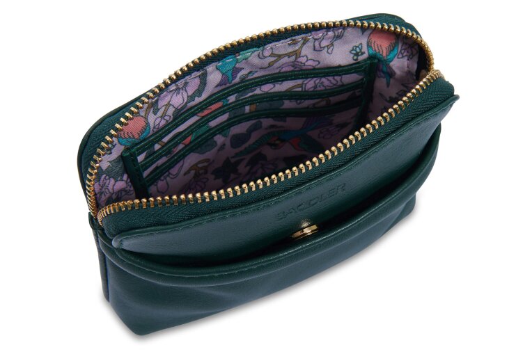 SADDLER "Louisa" RFID Real Leather Zipped Organiser and Cosmetic Pouch (Gift Boxed)