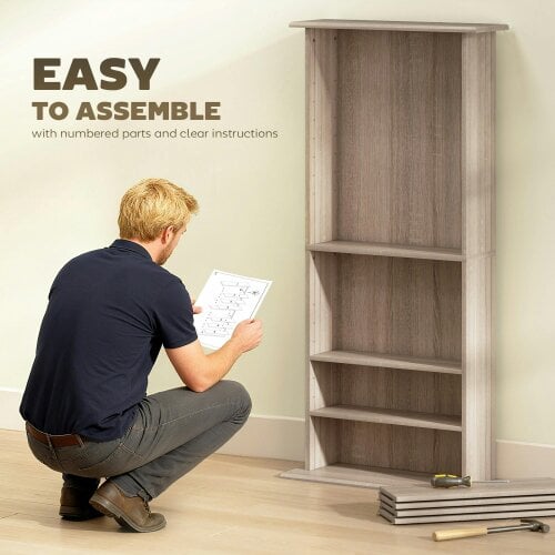 Wyld Haus Paleni Wooden Natural Finish Shelving Storage Unit Bookcase
