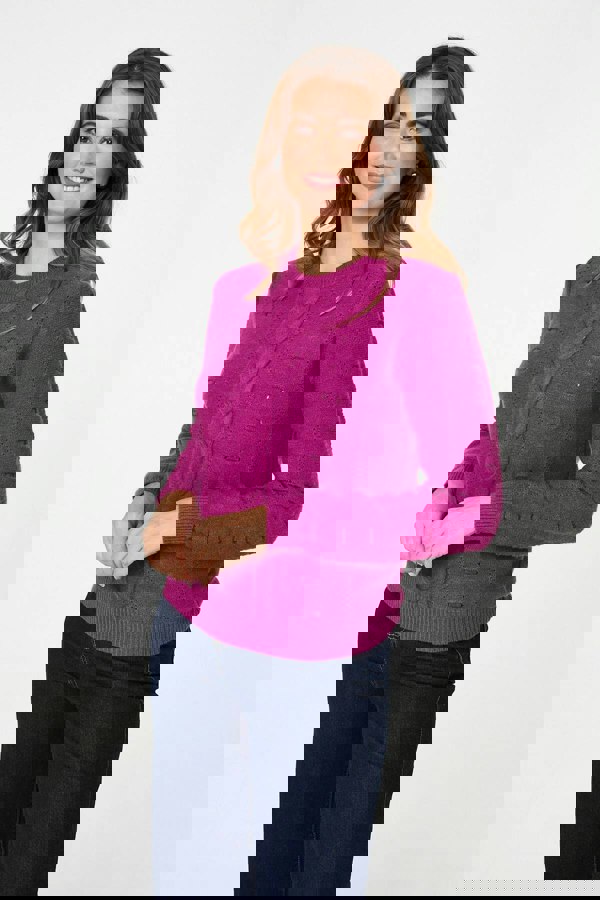 Orchid | Textured Long Sleeve Knitted Jumper
