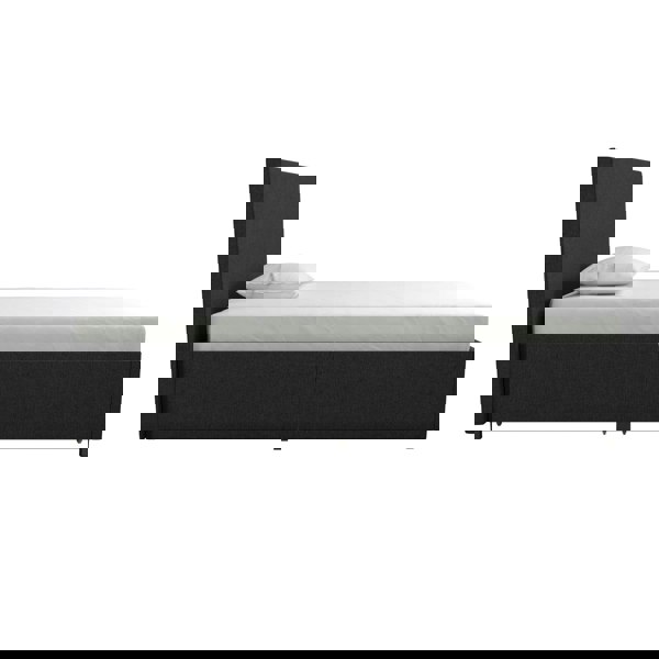 Dorel Home Kelly Bed with Storage Fabric Dark Grey - Single