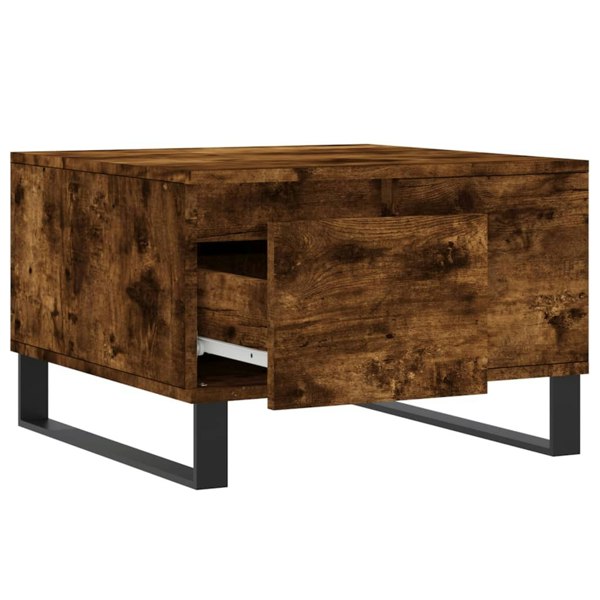 Berkfield Coffee Table Smoked Oak 55x55x36.5 cm Engineered Wood