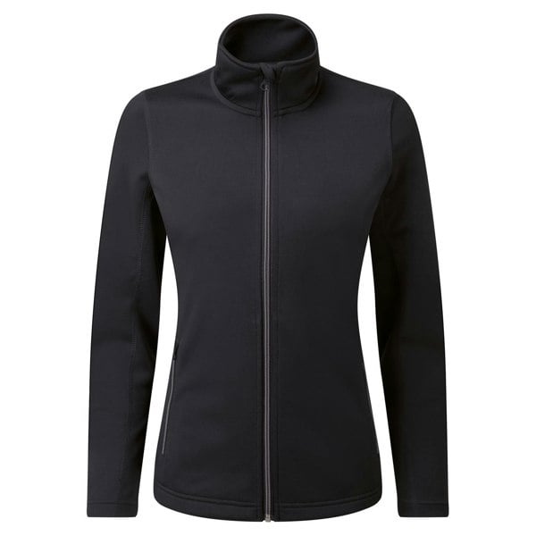 Premier Womens Dyed Sweat Jacket - Black