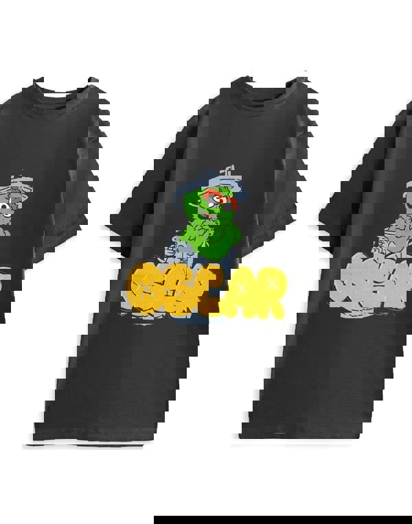 Sesame Street Unisex Kids Grey Oscar Short Sleeved T-Shirt