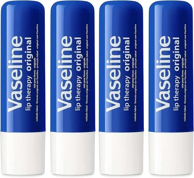 Vaseline Lip Therapy Original Moisturising Lip Balm Sticks 4 x 4.8g