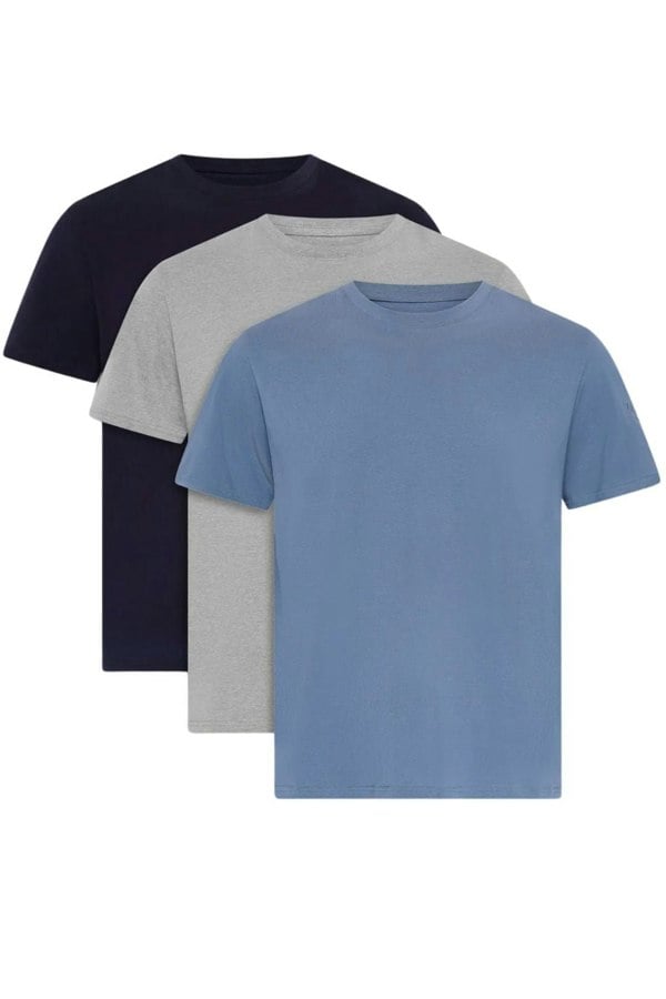 Ted BakerT-Shirts 3 - pack3 - Pack Cotton Stretch Crew - Neck T-Shirts, Navy/Grey/BlueBoxers & Briefs