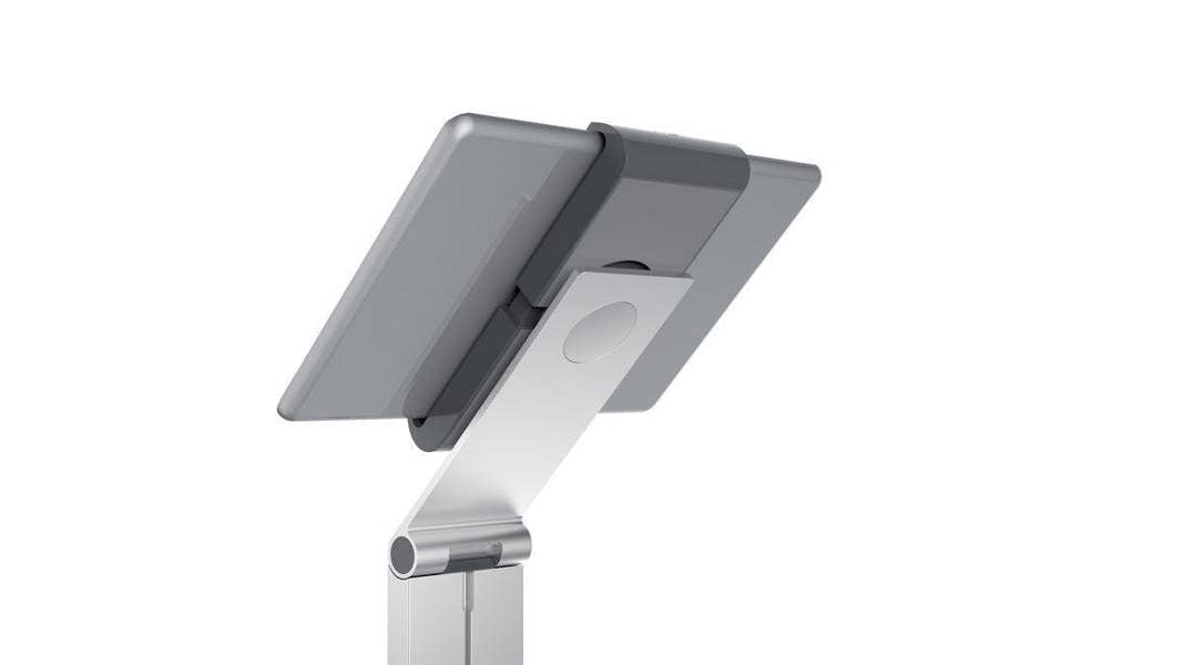 Durable Aluminium Tablet Holder iPad Floor Exhibition Stand | Rotates & Locks