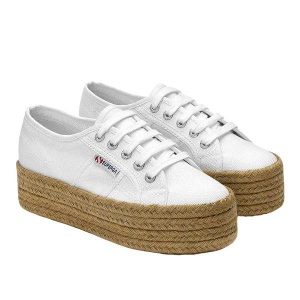 Superga Womens/Ladies 2790 Rope Platform Trainers - White - 