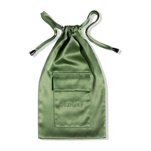 Drowsy Sleep Co Pistachio Green Silk Carry Pouch