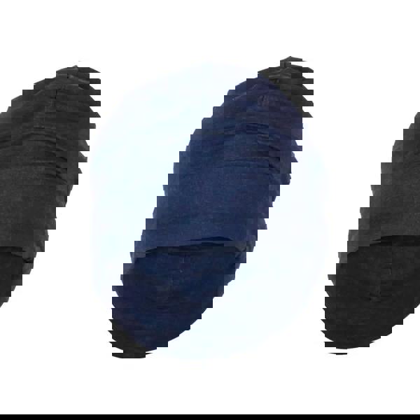 Navy blue Fashy reversible soft fabric cap with stretchy beanie style