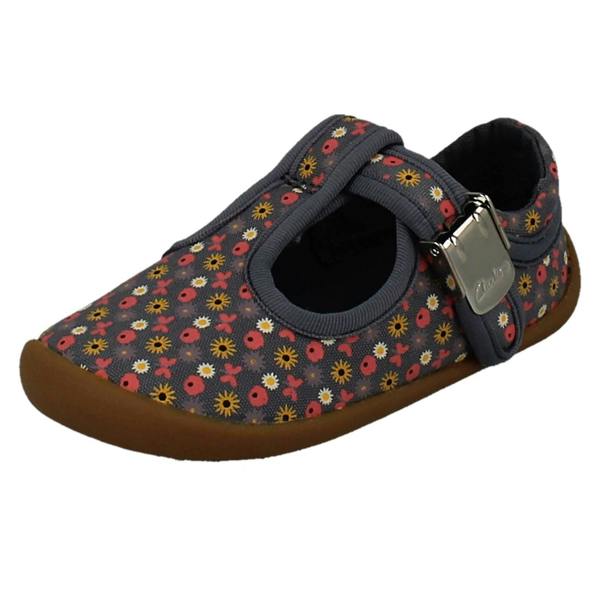 Clarks Girls Clarks Canvas T-Bar Roamer Fly T