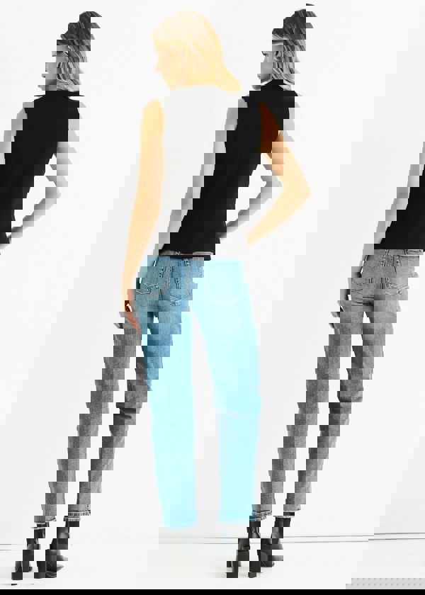 Gini London Black Button Front Compact Knit Waistcoat