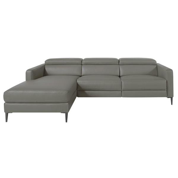 Angel Cerdá Relax corner sofa in dark grey leather 6125/6126
