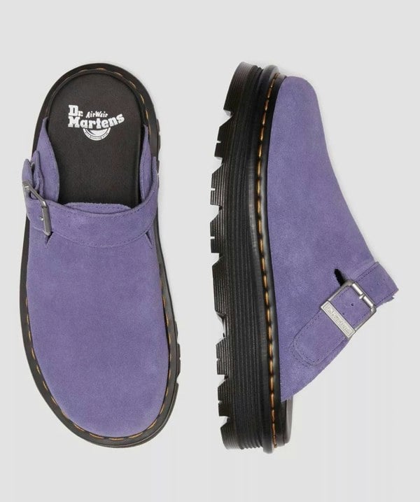Dr. Martens Zebzag EH Suede Twilight Purple Mule