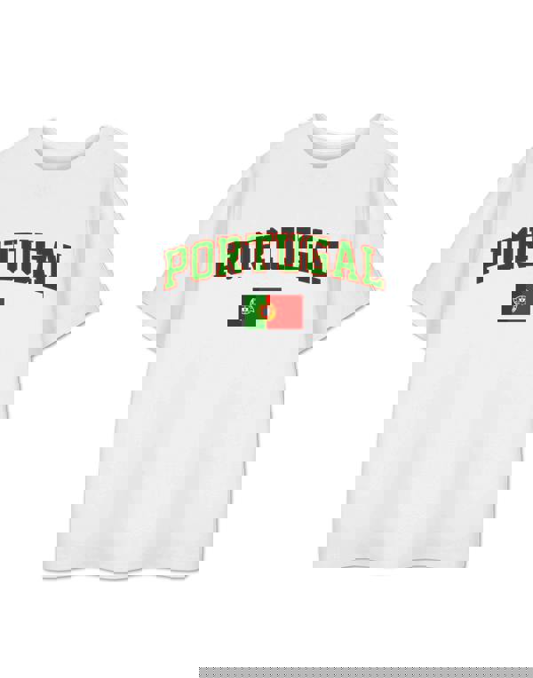 Show Me The Merch Unisex Kids White Portugal Short Sleeved T-Shirt