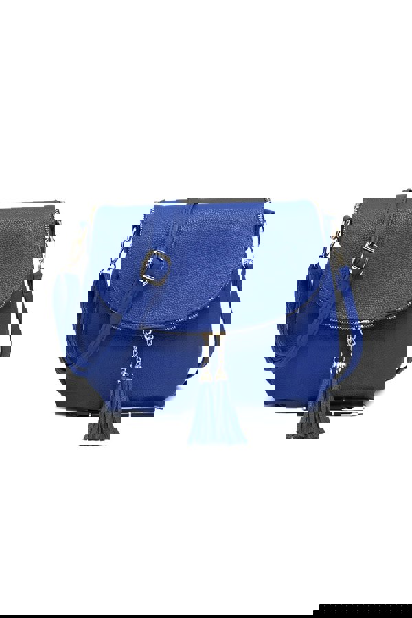 Pluspup Tassel Flap Shoulder Bag with Adjustable Strap and Inner Pocket