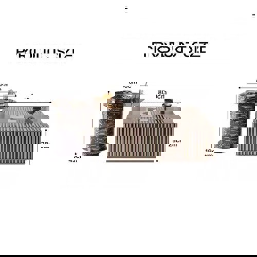 Bris Coffee Table Set, Square Coffee Table With Side Table-Rit Concept-Rit Concept