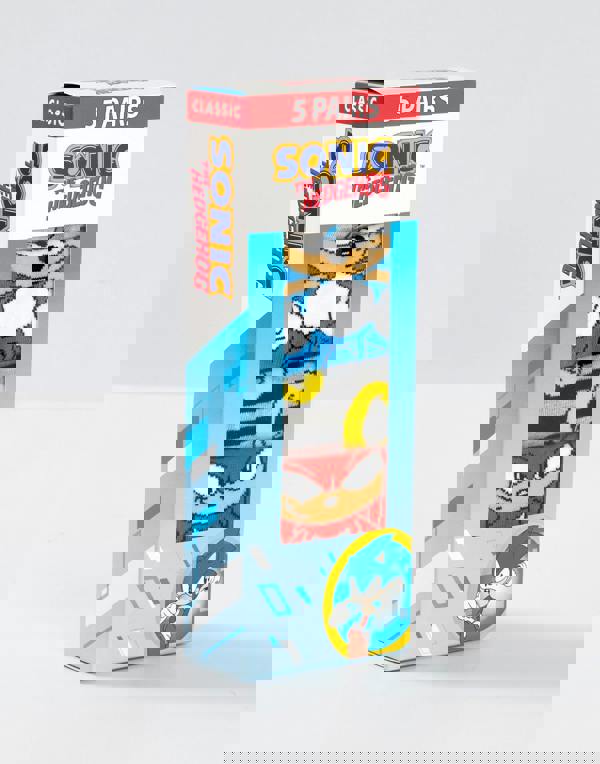 Sonic the Hedgehog Boys Blue Sonic & Knuckles Calf Socks Set of 5