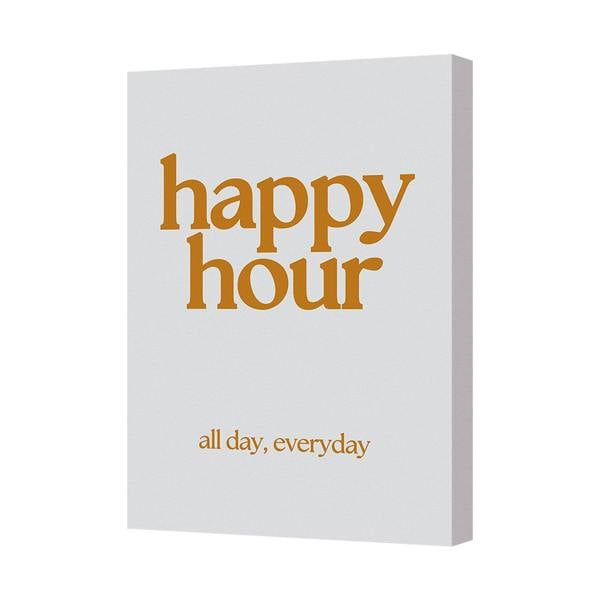 Benjamin Tate Design Happy Hour Canvas Print All Day Everyday Wall Art UK Handmade