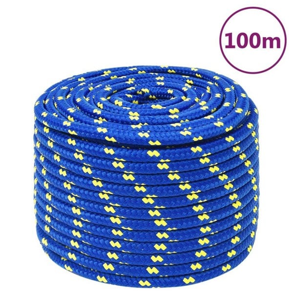 Berkfield Boat Rope Blue 12 mm 100 m Polypropylene